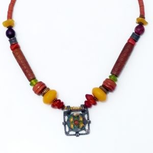 Vintage Robert Rose Early Plastic Amber Necklace